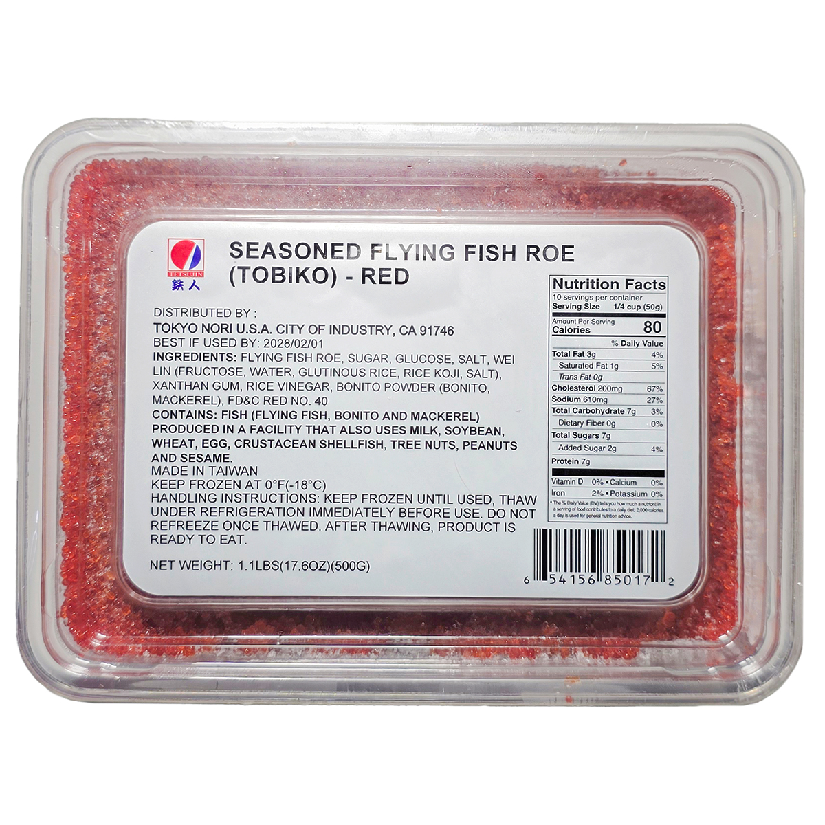 Tobiko rojo 500g